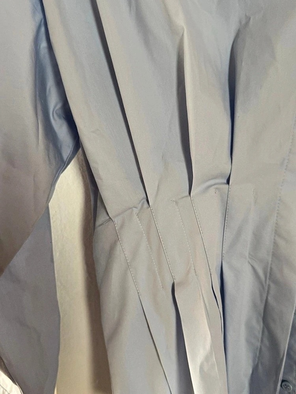 Zara Poplin Shirt with Pleats Button Down in Blue - Picture 3 of 3